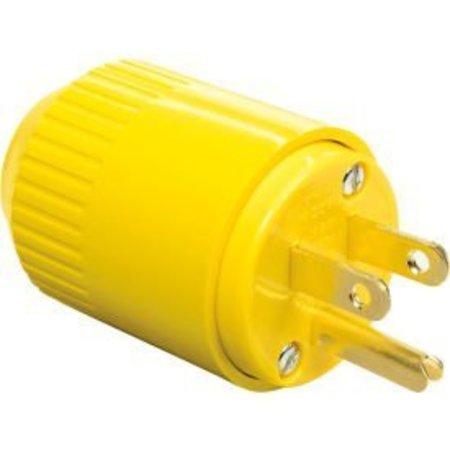 BRYANT Bryant 5965BY TECHSPEC® Straight Blade Plug, 15A, 125V, Yellow Thermoplastic 5965BY